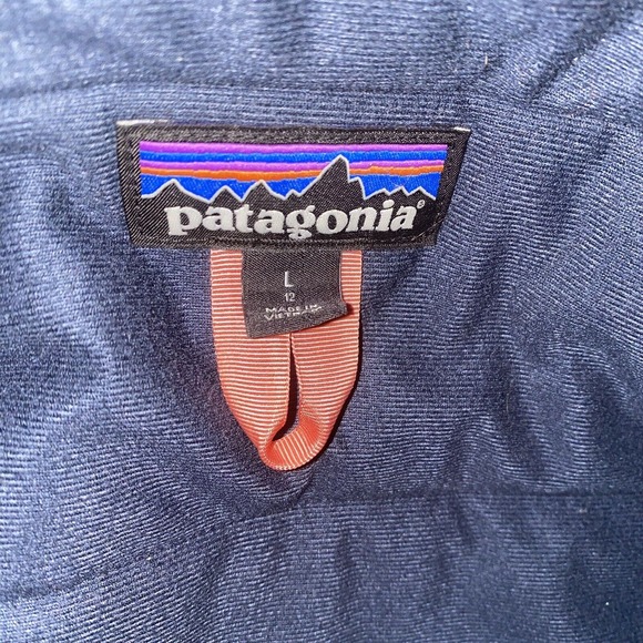 Patagonia Girl’s Snowbelle Jacket Blue / Pink Size Large 12 Used/Preown‎ - Picture 9 of 13